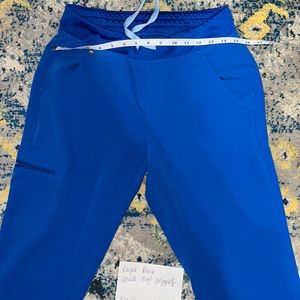 Royal blue small figs scrubs no rips/holes/stains